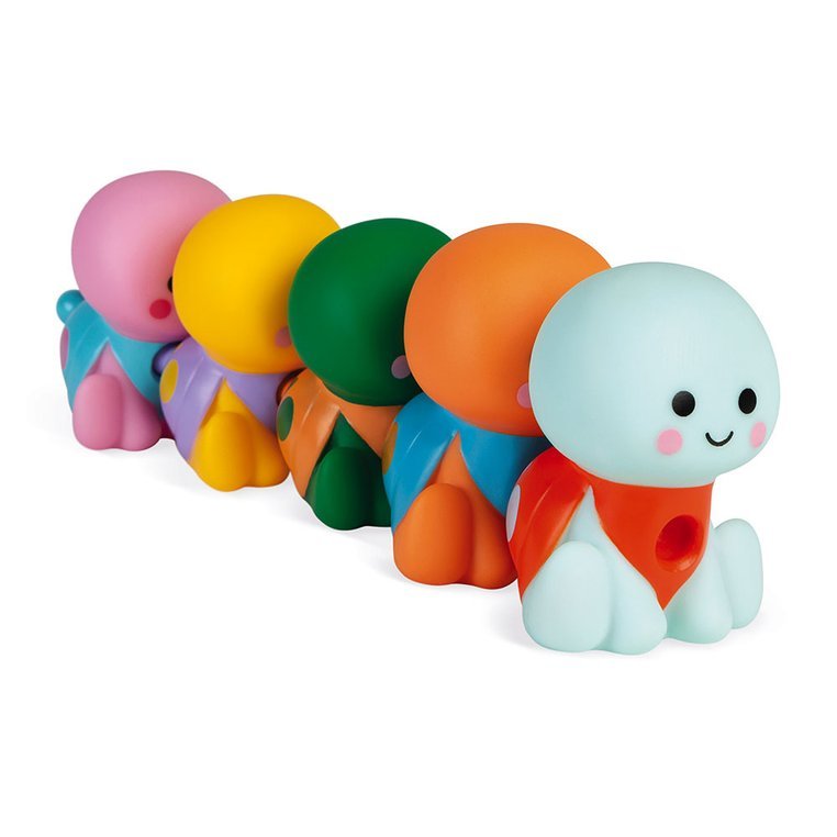 Janod, Zestaw figurek do kąpieli Rodzina żółwi 5 el. 10 m+