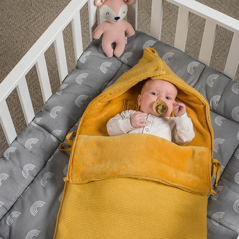 Jollein Śpiworek Basic Knit OCHER do wózka/fotelika 0+