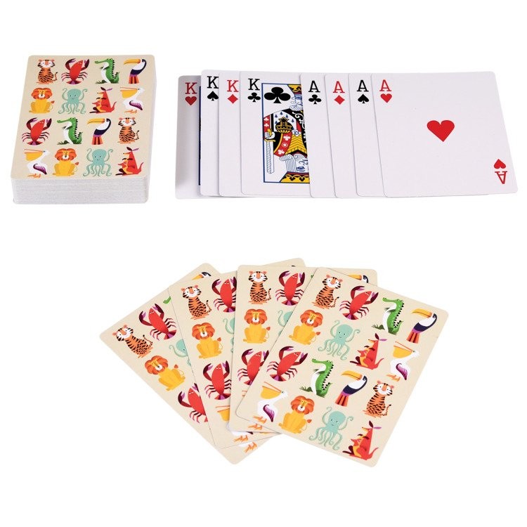 Rex Karty do gry Kolorowe Zwierzaki w puszce 3+