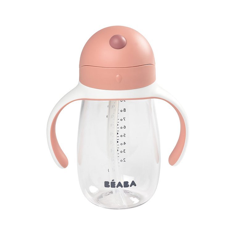 Beaba Kubek Niekapek ze Słomką 300 ml Old Pink 8m+