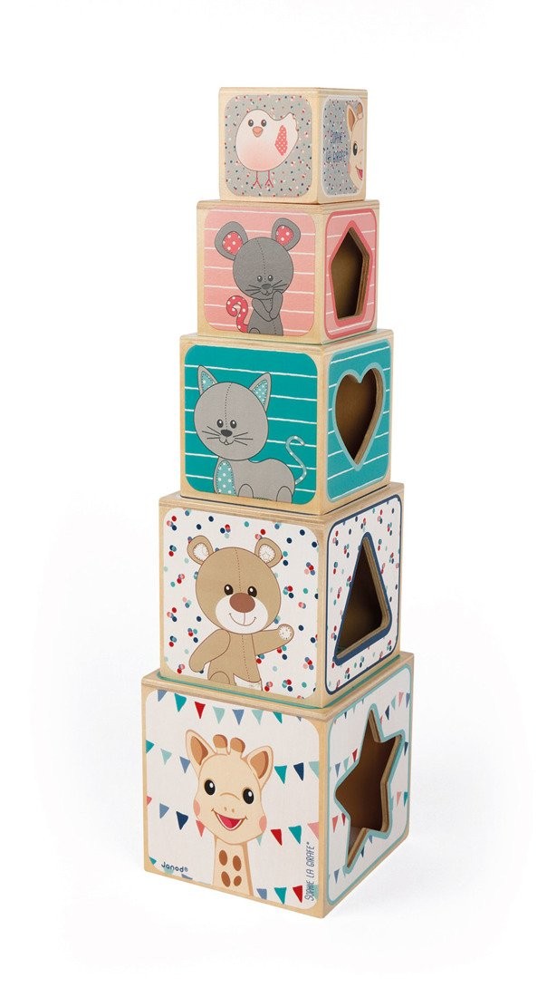 Janod Piramida Wieża Żyrafka Sophie 12m+