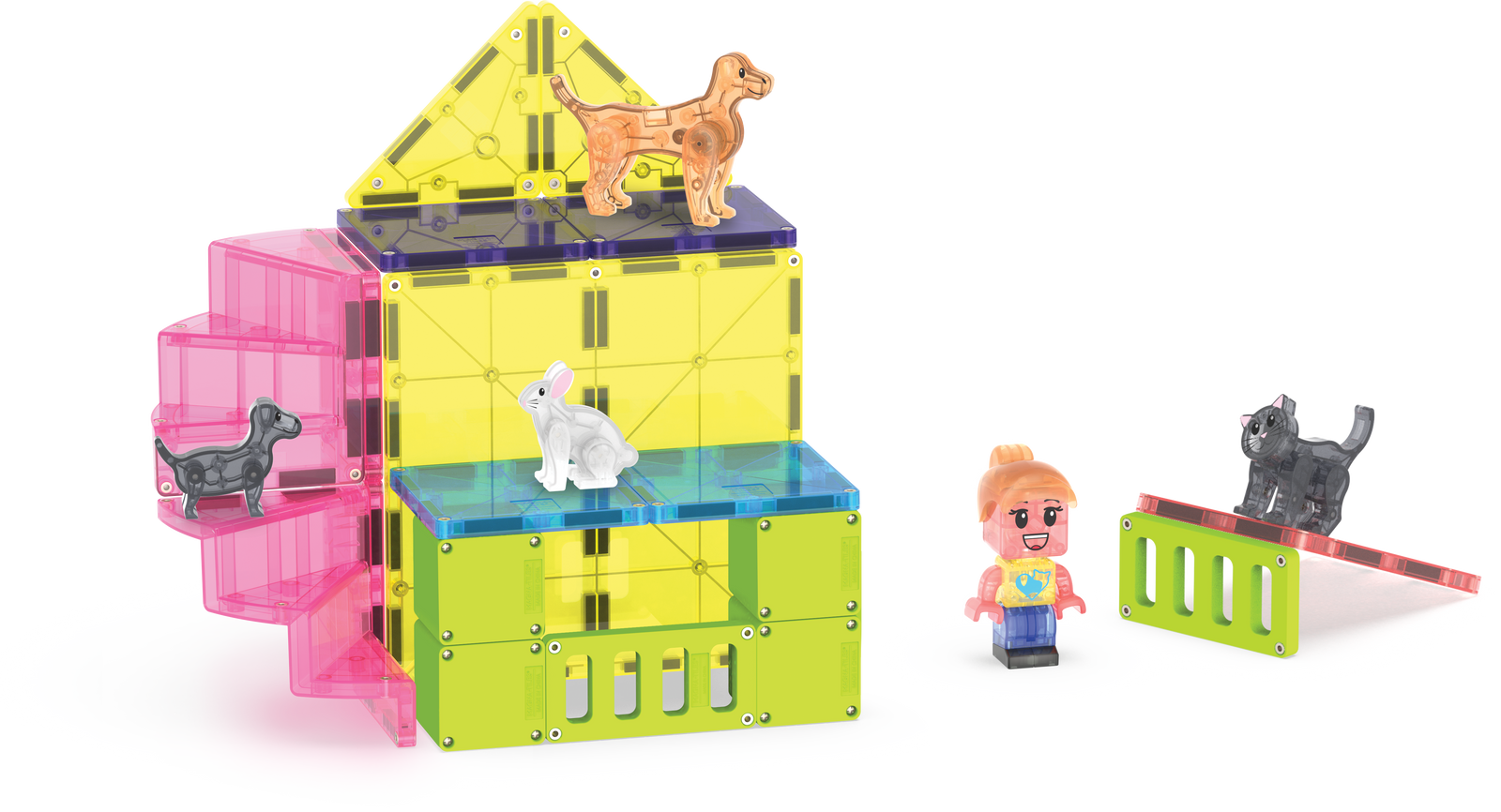 MAGNA-TILES Klocki Magnetyczne Pet Playhouse 50 el. 3+