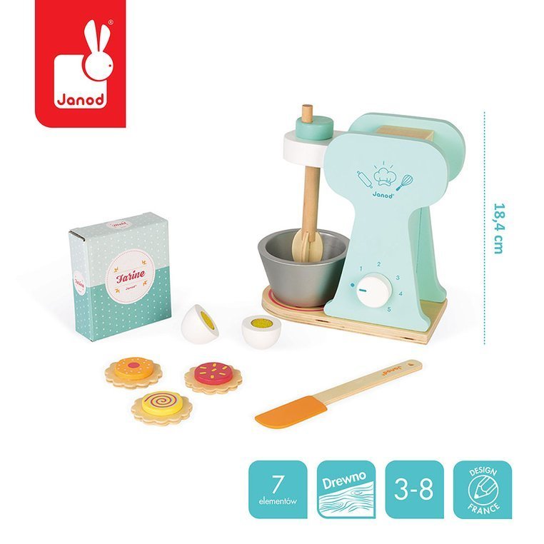 Janod Drewniany Zestaw Cukierniczy z Mikserem 3+
