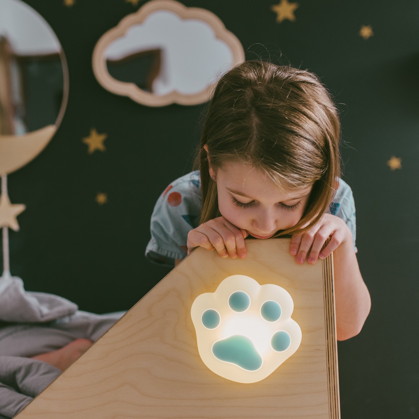 Rabbit&Friends, Łapka lampka silikonowa niebieska