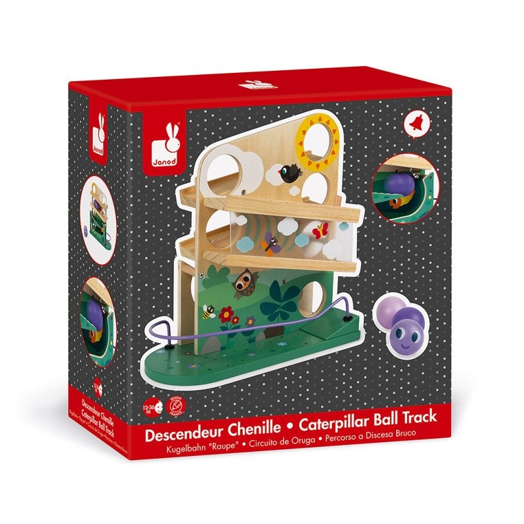 Janod Drewniany Kulodrom Gąsienica 12+ Miesięcy
