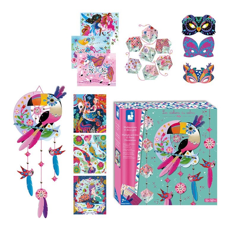 Janod Multi Zestaw Kreatywny Tukan 11 dekoracji 7+