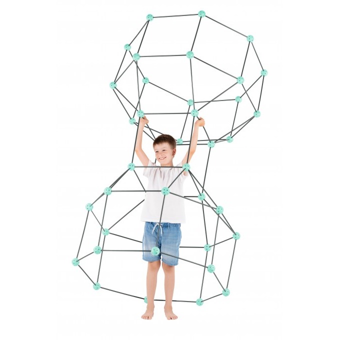 Zwariowany Namiot Konstrukcyjny Zielono-Szary 5+