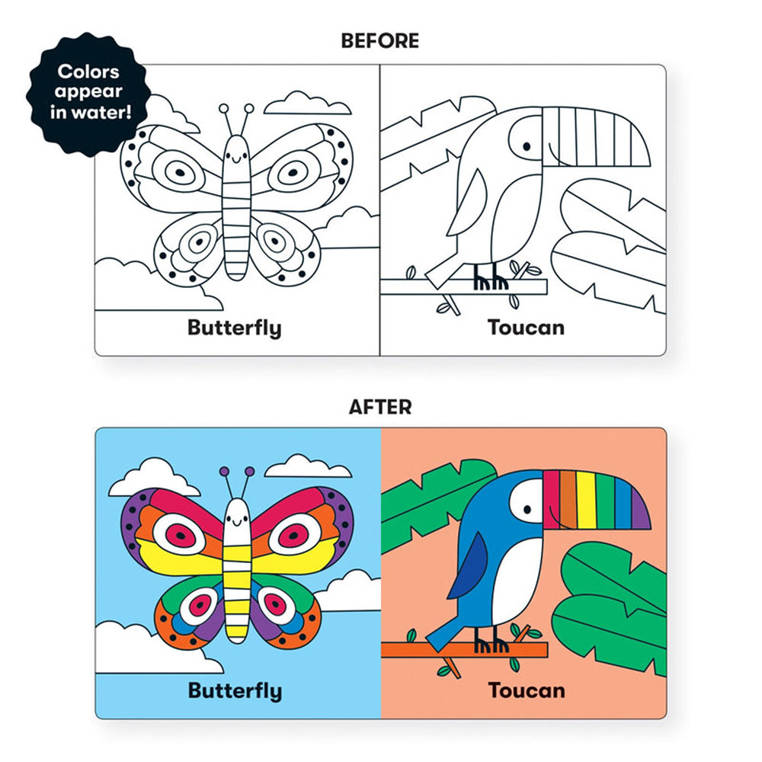 Mudpuppy, Magiczna książeczka do kąpieli Tęczowa dżungla