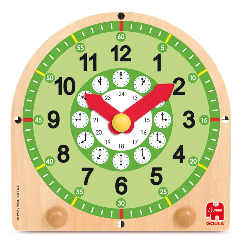 Goula Drewniany Zegar Edukacyjny 3+