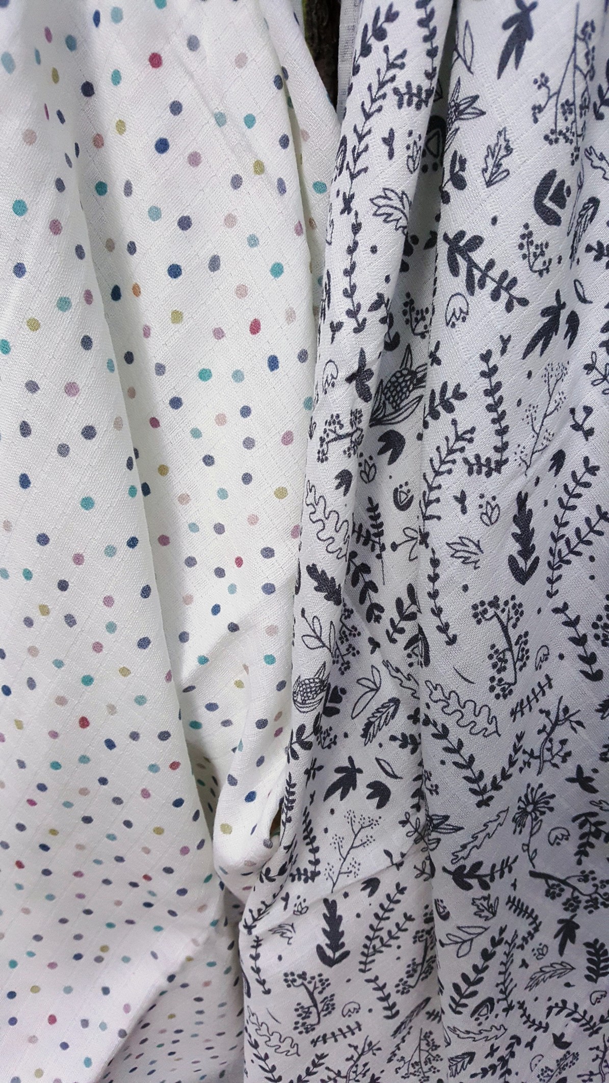 Muślinowa chusta otulacz Dots White 70x70cm