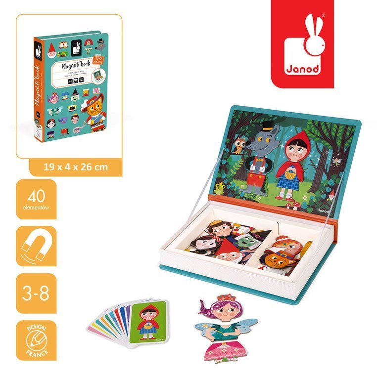 Janod Magnetyczna układanka Świat baśni Magnetibook 3-8 lat