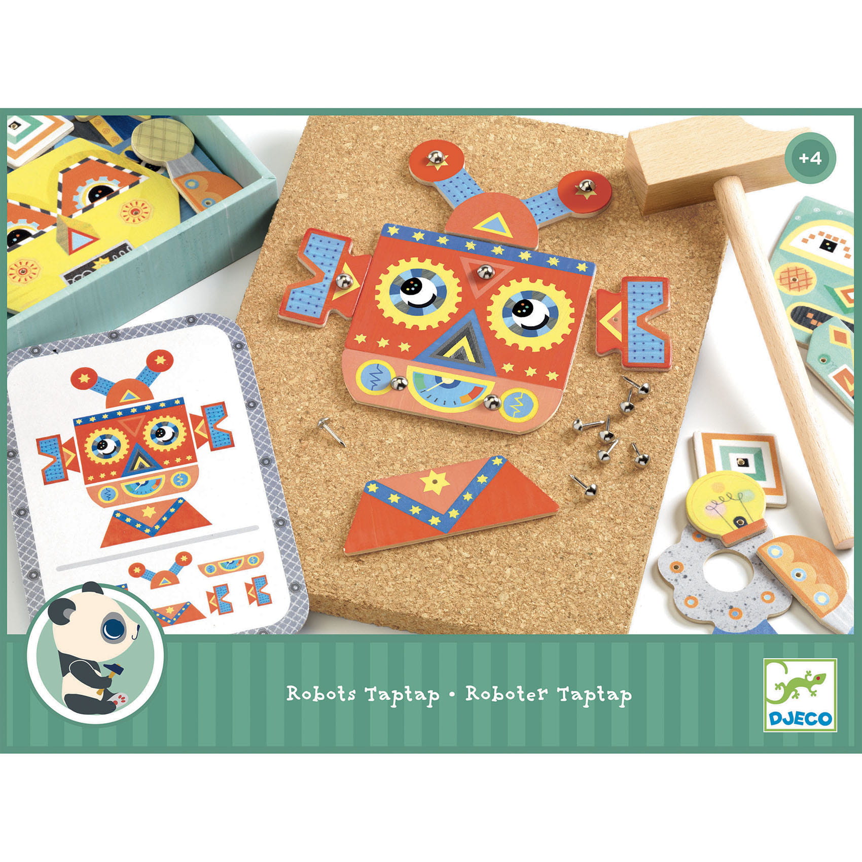 Djeco Przybijanka Roboty Kreatywny Zestaw 4+
