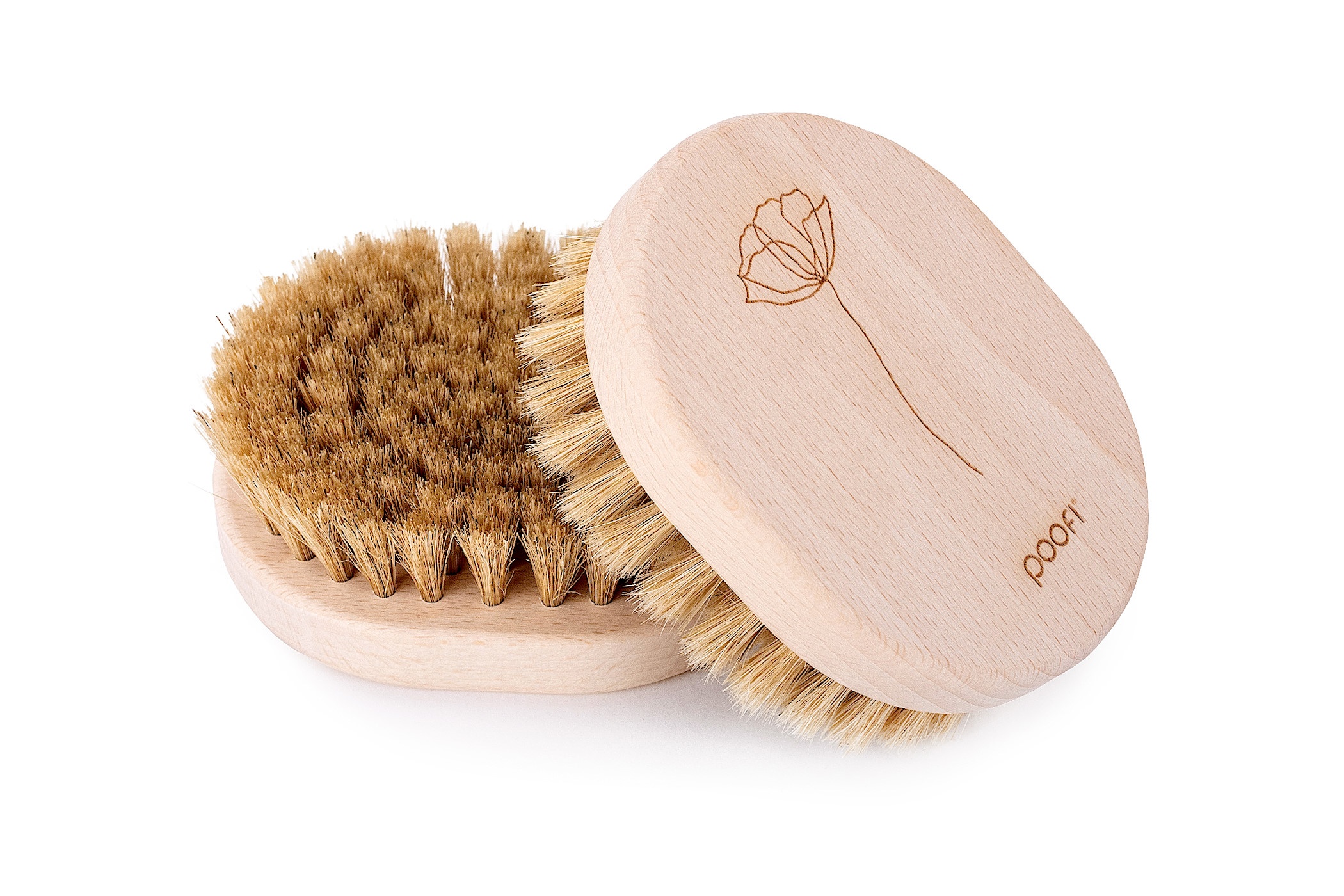 Poofi Szczotka do ciała z włosia - Delikatny Masaż 1+