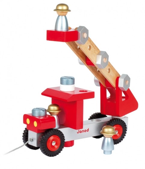 Janod Wóz Strażacki z Narzędziami 3+ Edukacyjny