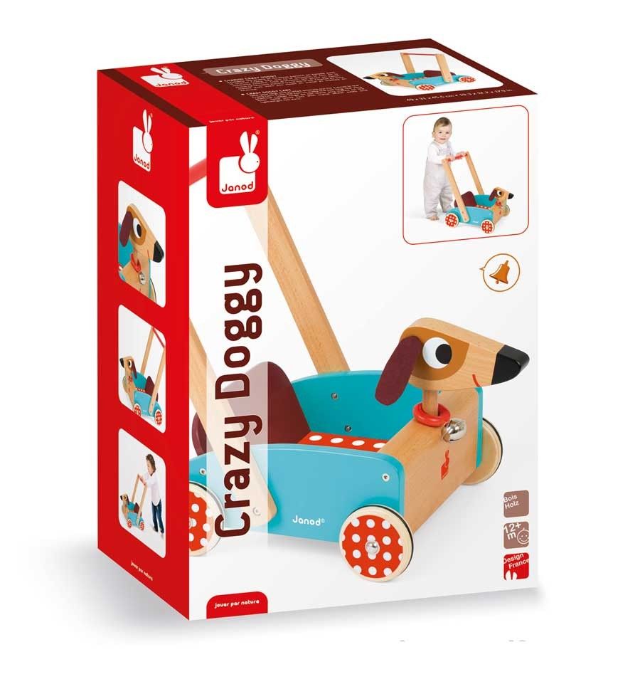 Janod Wózek Piesek Pchacz 12m+