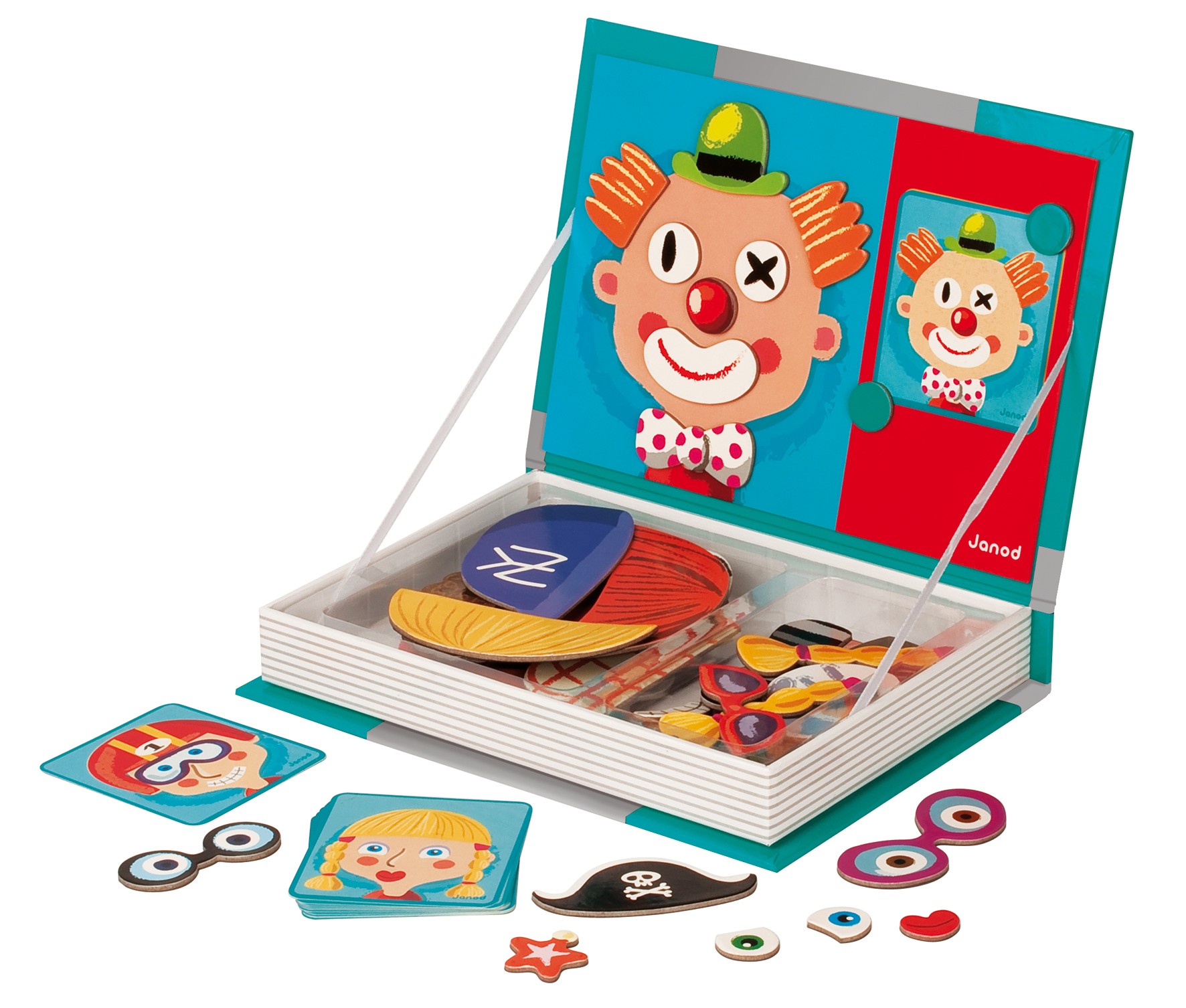 Janod Magnetyczna Układanka Twarze 3+