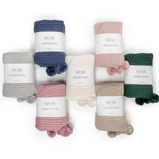 My Memi Kocyk Bambusowy z Kapturkiem 90x90 bottle green