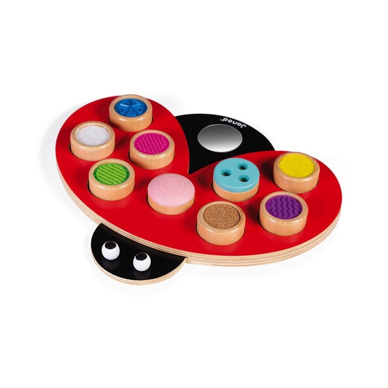 Janod Układanka Sensoryczna Biedronka Uczę się przez dotyk 1+