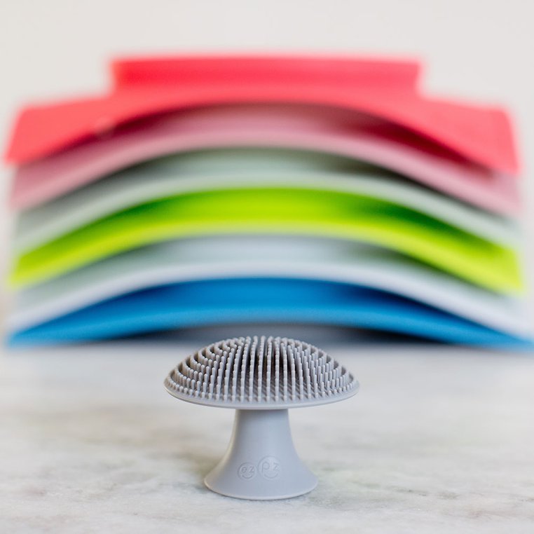 EZPZ Myjka Czyścik Silikonowy do Naczyń Szara Bez Bakterii