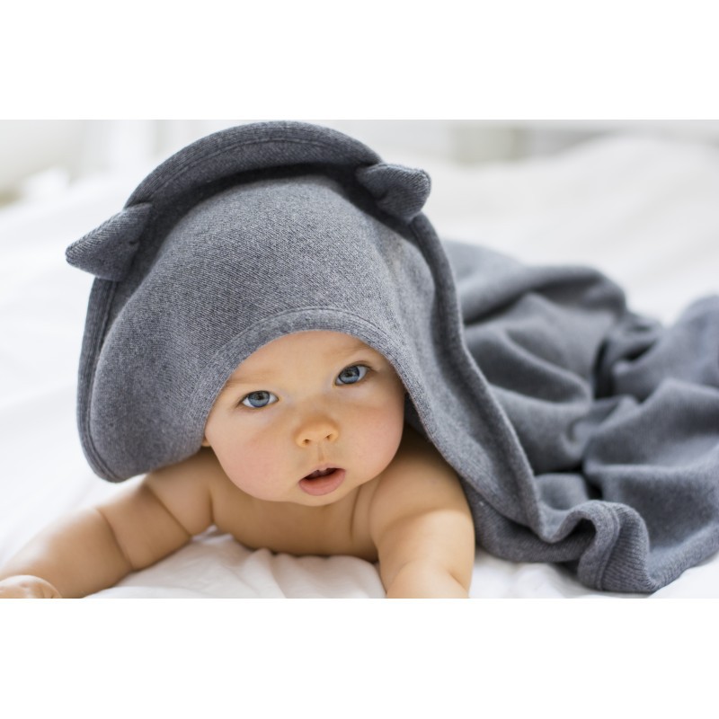 Effii Kocyk Kaszmirowy z Uszkami Grafitowy 0+