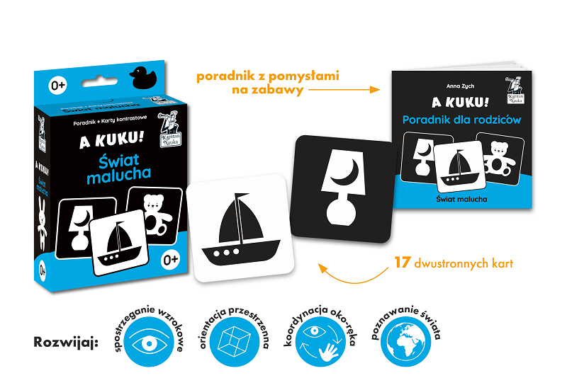 Kapitan Nauka Karty Kontrastowe Świat Malucha 0-18m