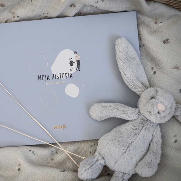 Snap the moment, Album na zdjęcia dla dziecka "Moja historia" Błękit