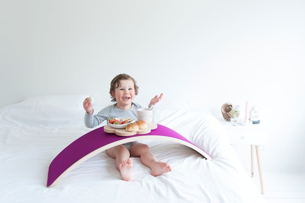 Wobbel Deska do balansowania XL różowa z filcem 115cm