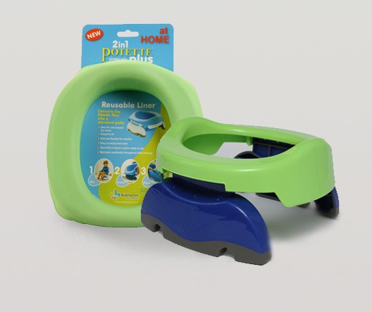 Potette Plus,  Nocnik turystyczny i nakładka na WC 2w1 Potette Plus zielony