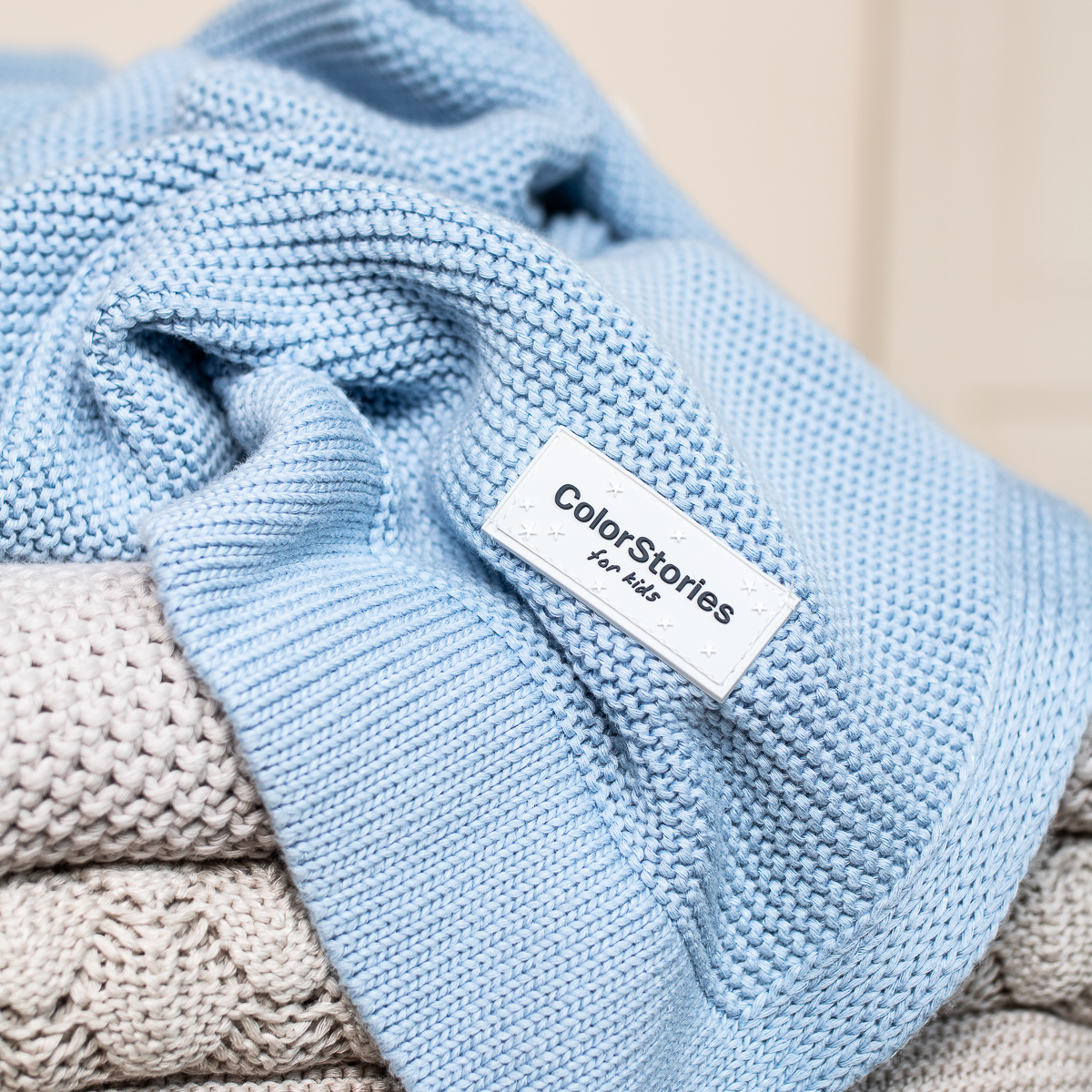 ColorStories Kocyk bambusowy Bamboo baby blue 80x100