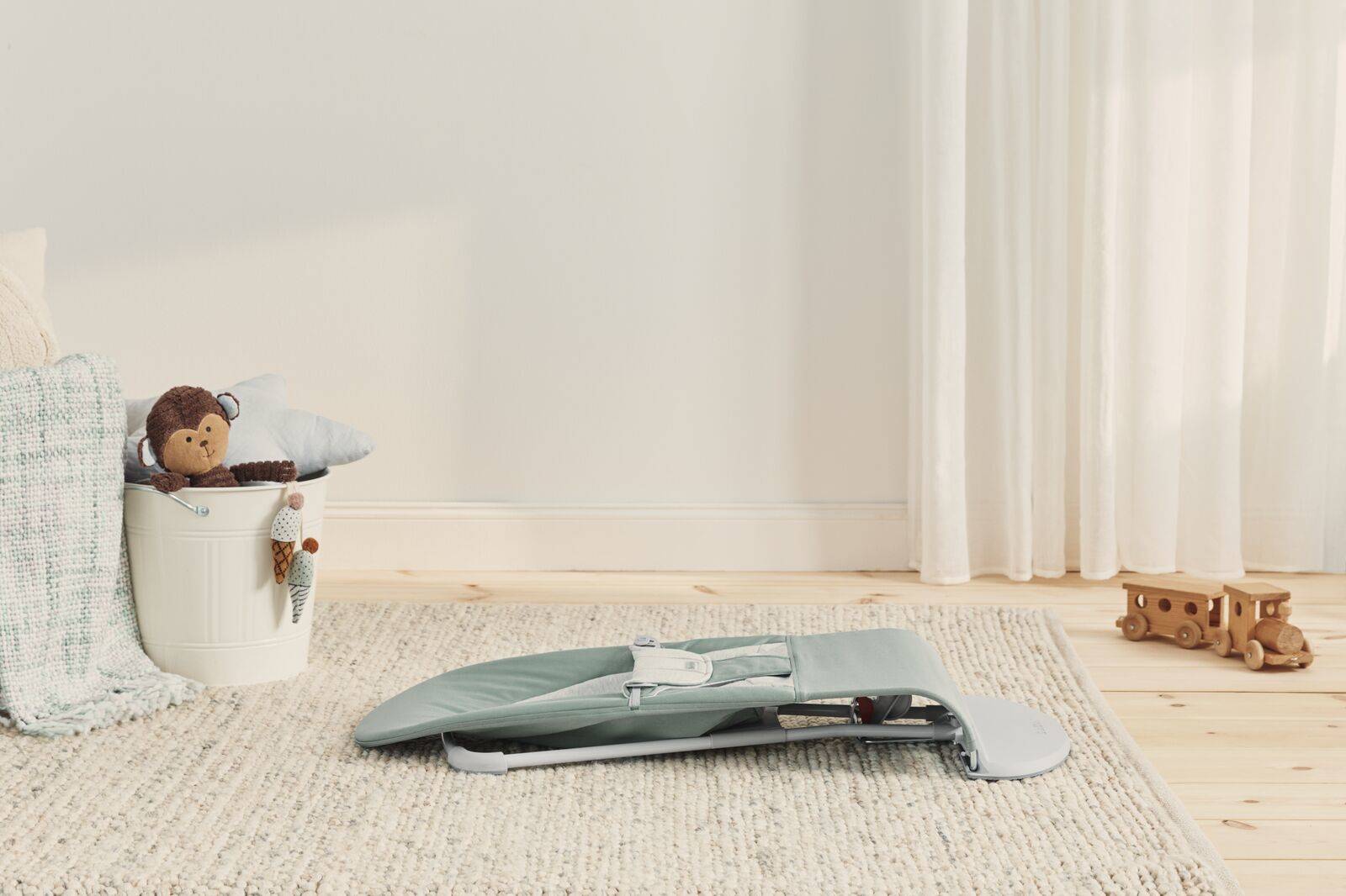 Babybjorn Leżaczek Balance Soft Bawełna Jasnoszary 0+