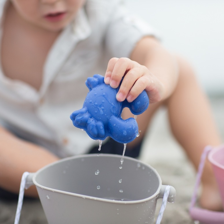 Scrunch, Silikonowe Foremki do piasku 4 szt. - Purpurowy