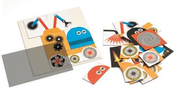 Djeco Kinoptik Pojazdy - Magnetyczna Gra Złudzeń Optycznych 3+