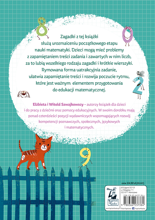 Kapitan Nauka Rymowane Zagadki Matematyczne 3+ | Książka Edukacyjna