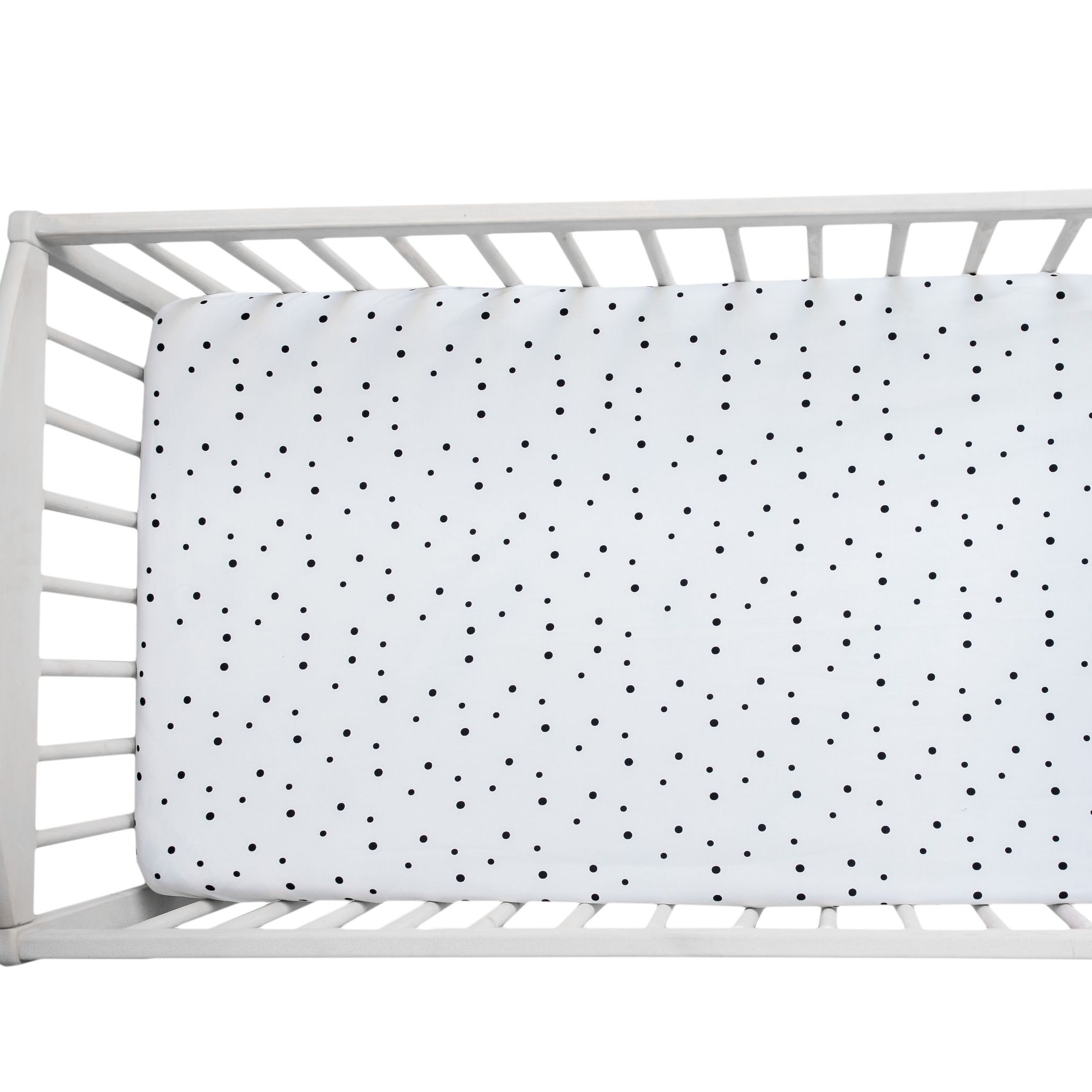 Sleepee Prześcieradło We Care Czarne Kropki 120x60cm