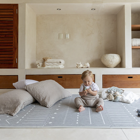 Mata piankowa puzzle duże Prettier Playmat  szara