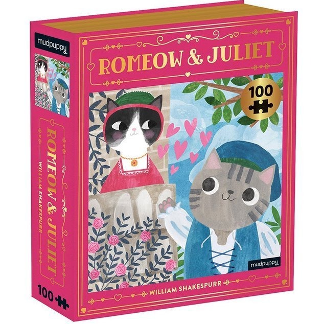 Mudpuppy Puzzle Książka Romeomiau i Julia 100el 6+