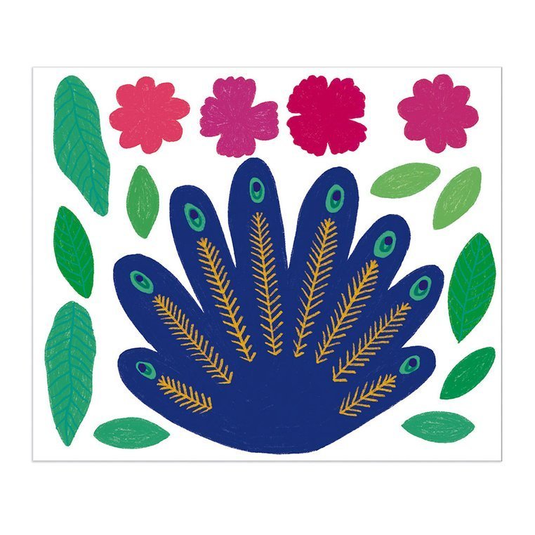 Janod Papierowy wieniec Paw 7+ Kreatywny Zestaw