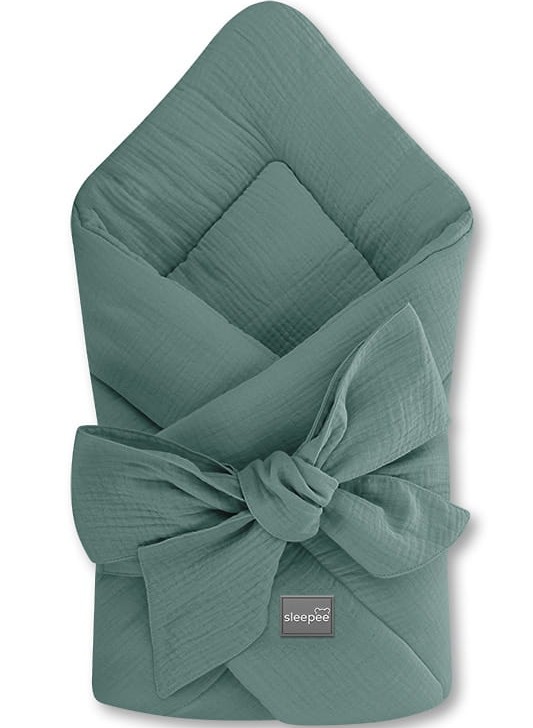 Sleepee Rożek Muślinowy Ocean Green 0+ | Certyfikat Oeko-Tex