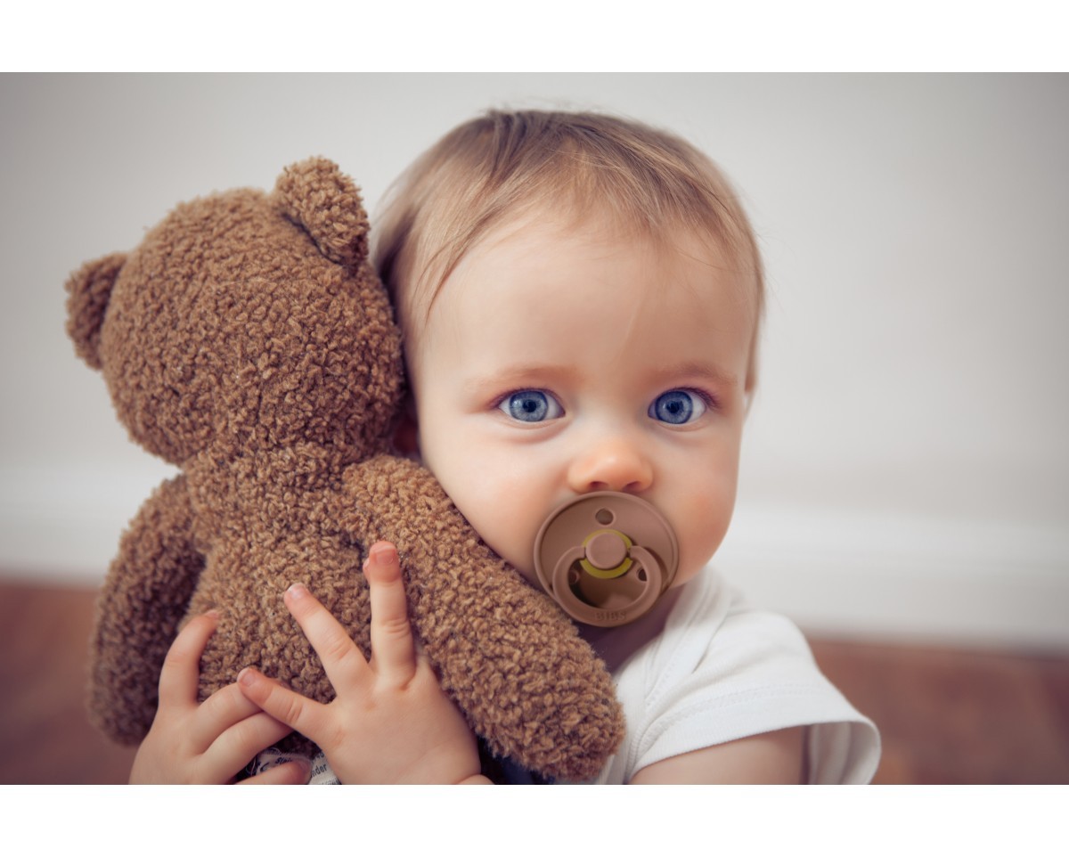 BIBS Smoczek uspokajający Green Hunter S, kauczuk Hevea 0+