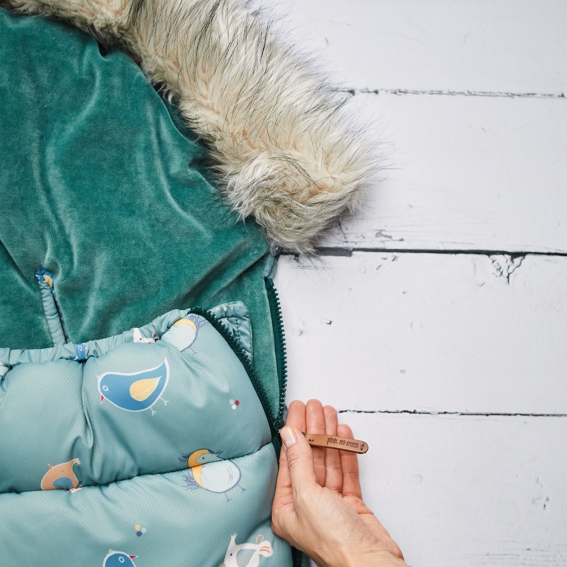 Śpiwór zimowy Pink No More Crazy Birds 6-24m