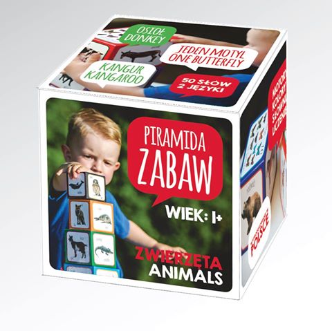 Piramida Zabaw Kartonowe Klocki Zwierzęta 1+