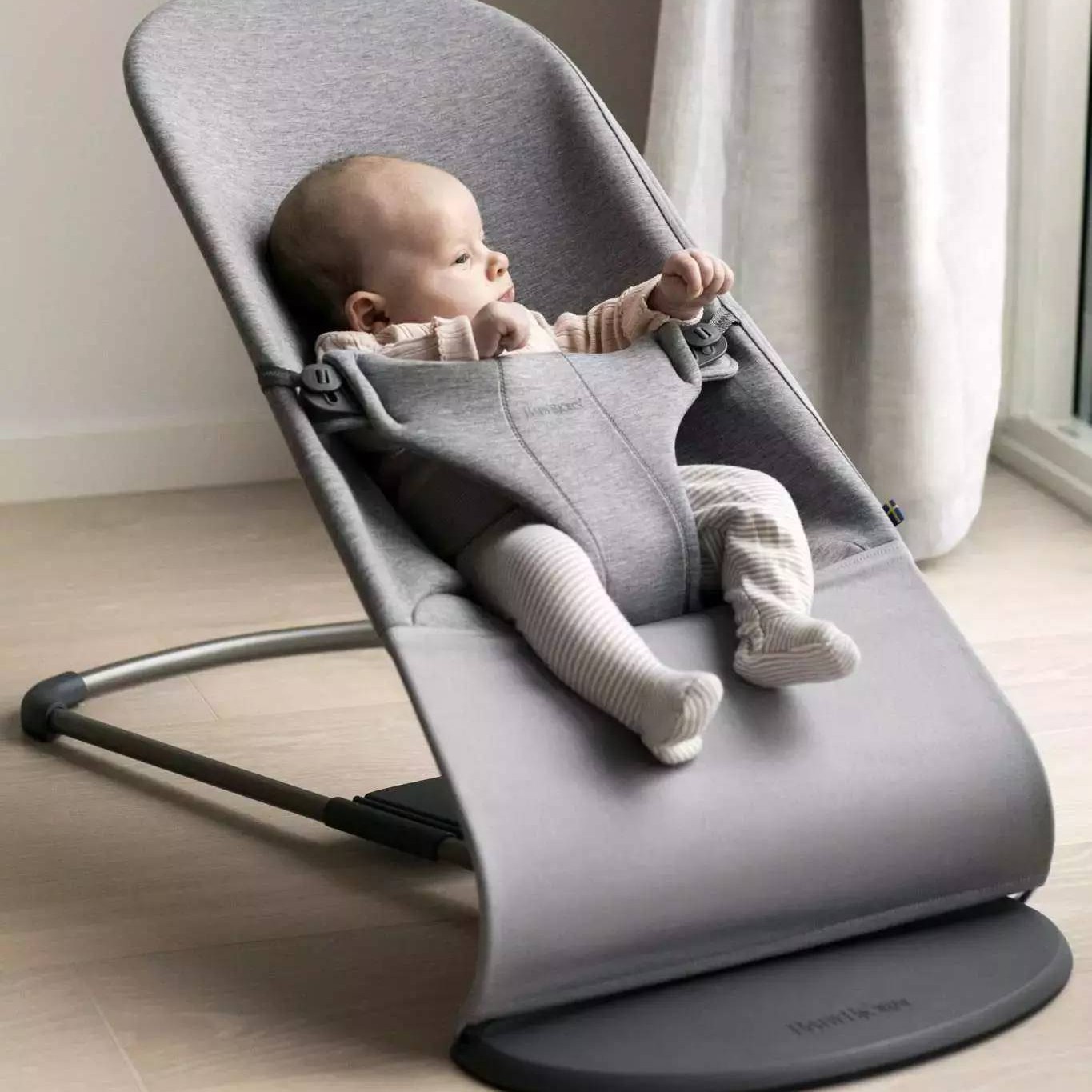 BabyBjorn Leżaczek Bliss 3D Jersey Jasny Szary + Pokrowiec