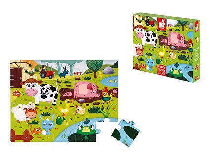 Janod Puzzle Sensoryczne Farma 20el 3+