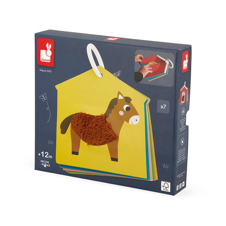 Janod Karty Sensoryczne Farma 7 el. 12m+