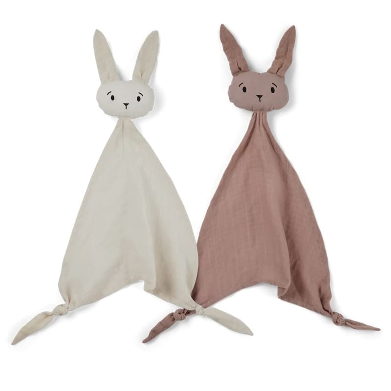 Nuuroo, 2 przytulanki z bawełny organicznej ADO Creme/Rose