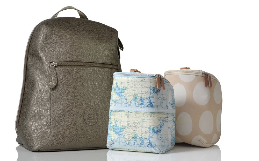 PacaPod Plecak dla Mamy Hartland Cynowy Eko-skóra