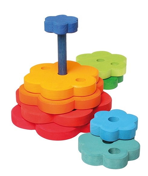 Grimm's Kolorowa Wieża Kwiatki Drewniana 3+