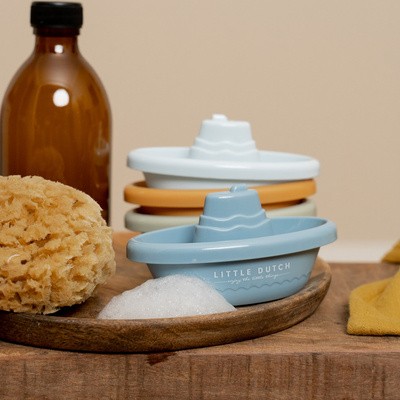 Little Dutch Łódeczki do kąpieli 4 szt. Blue 18m+