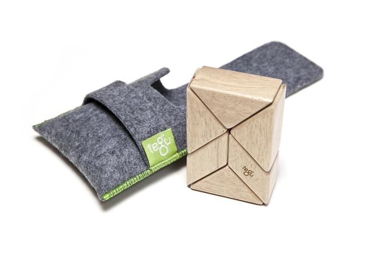 Tegu Klocki Magnetyczne POCKET POUCH PRISM 6szt Natural 1+