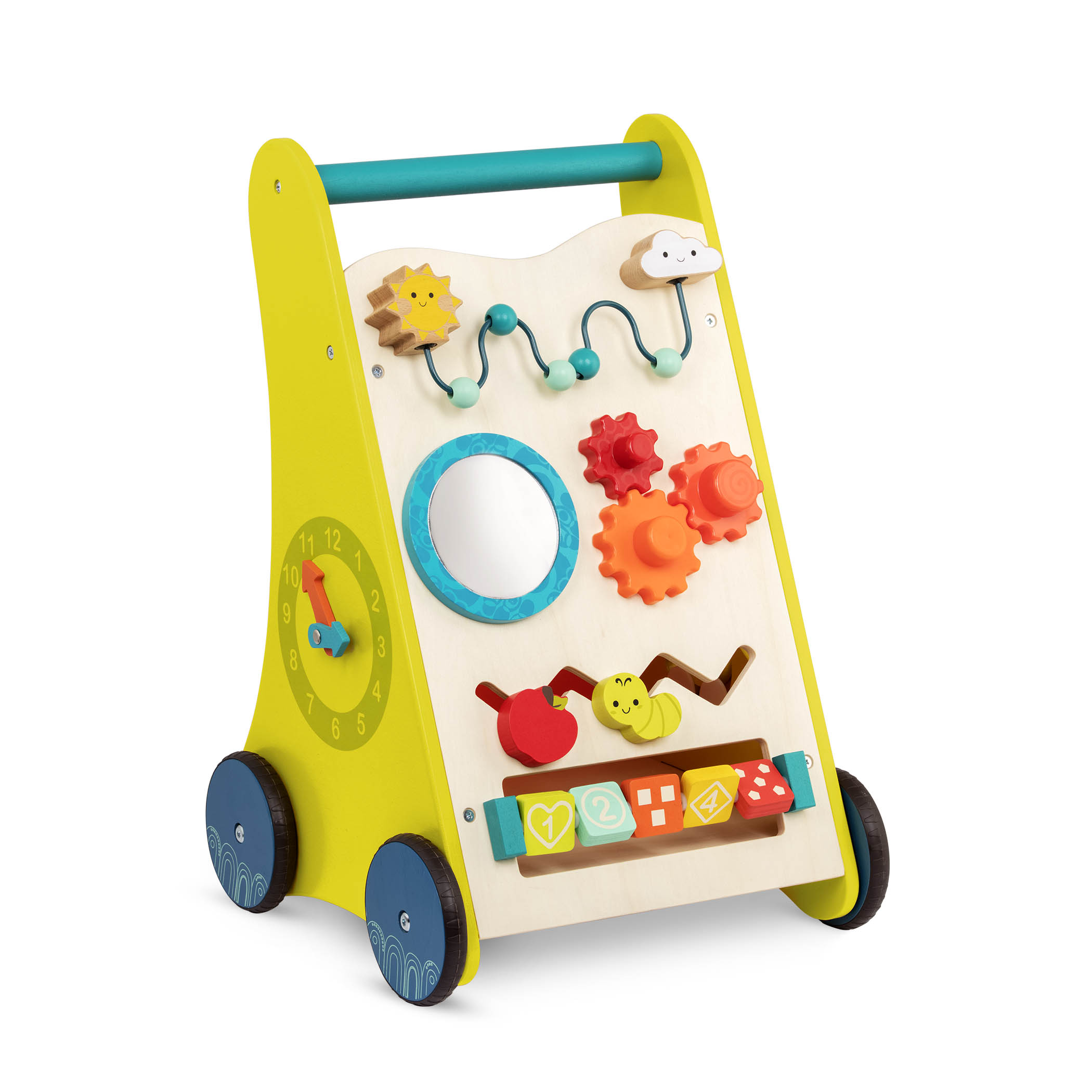 Btoys Drewniany Chodzik-Pchacz Edukacyjny Walk ‘n’ Learn 12m+
